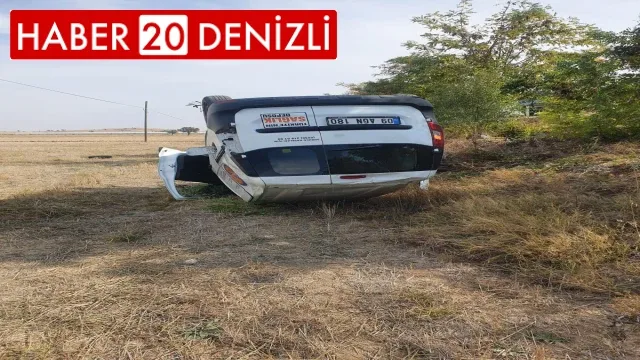 Kontrolden çıkan otomobil takla attı; 1 yaralı
