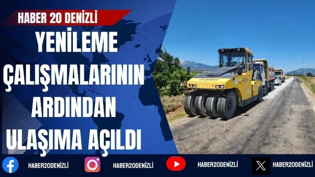 Kızılcabölük-Altınova yolu yenileme çalışmalarının ardından ulaşıma açıldı