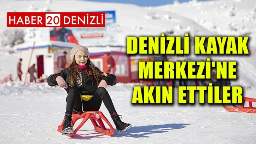 Denizli Kayak Merkezi'ne akın ettiler