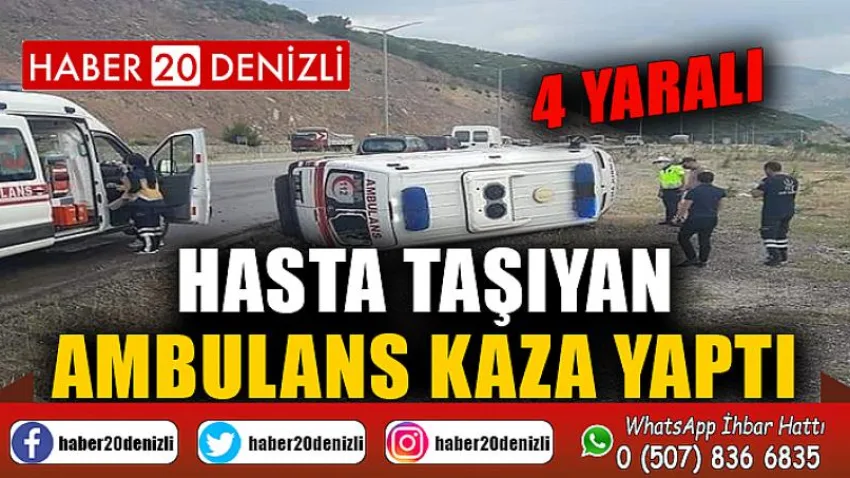 Hasta taşıyan ambulans kaza yaptı