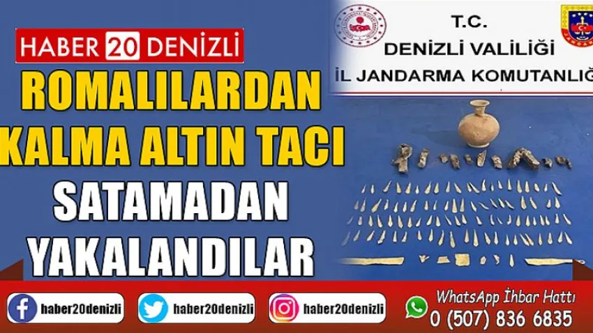 Romalılardan kalma altın tacı satamadan yakalandılar