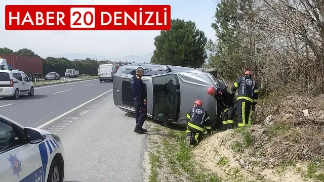 Kontrolden çıkan araç takla attı: 2 yaralı