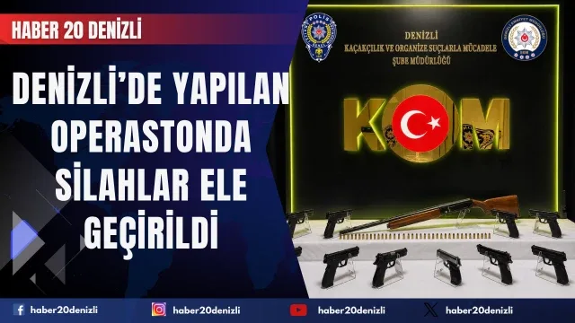 Yapılan operasyon da silah ve tüfek ele geçirildi