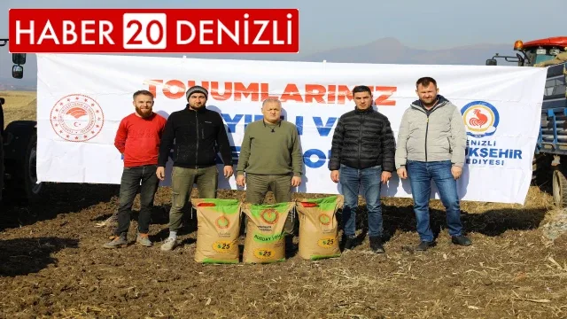 Denizli’de çiftçilere dağıtılan sertifikalı tohumlar toprakla buluştu