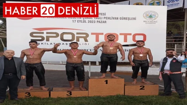 Pamukkaleli pehlivanlar 10 madalya birden topladı