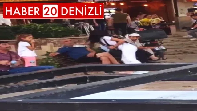 Öfkeli kadın, bir erkeği herkesin içinde defalarca tokatladı