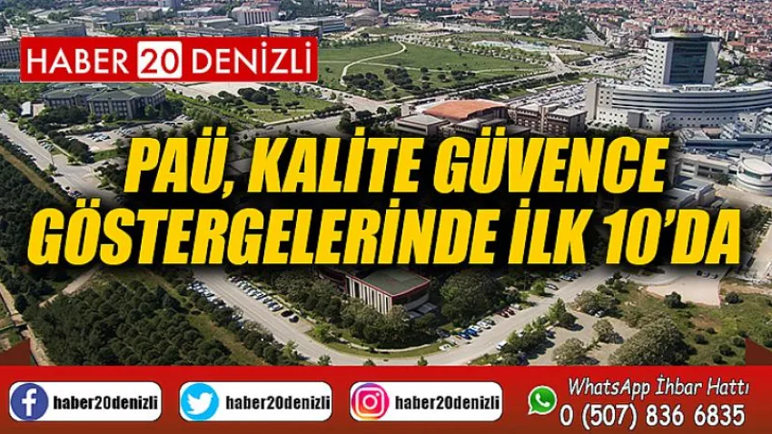 PAÜ, kalite güvence göstergelerinde ilk 10’da