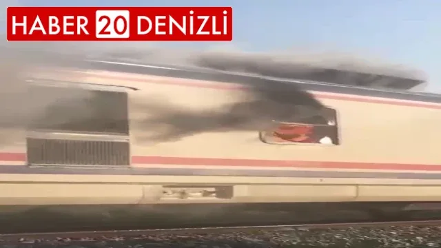 Yolcu trenin vagonu alev alev yandı, vatandaşlar büyük panik yaşadı