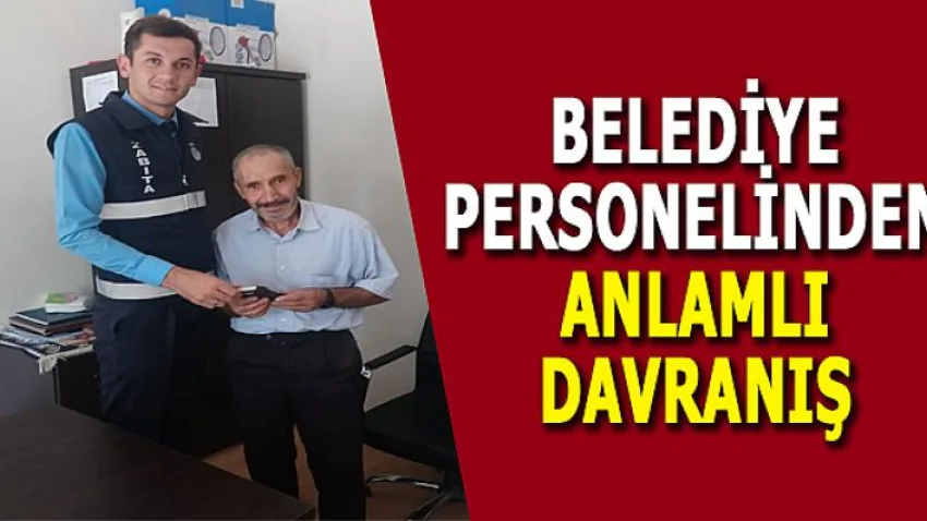 Belediye Personelinden Anlamlı Davranış