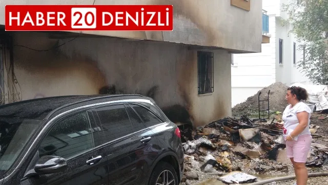 Hurdalarda çıkan yangında 3 daire ve 1 araba hasar gördü