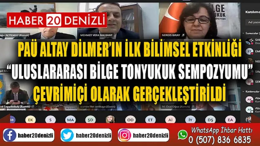 PAÜ ALTAY DİLMER’in İlk Bilimsel Etkinliği “Uluslararası Bilge Tonyukuk Sempozyumu” Çevrimiçi Olarak Gerçekleştirildi