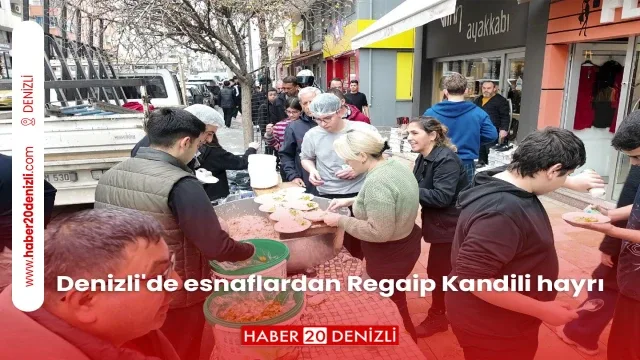 Denizli'de esnaflardan Regaip Kandili hayrı