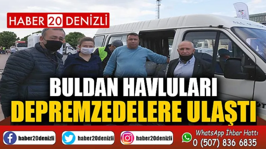 Buldan havluları depremzedelere ulaştı