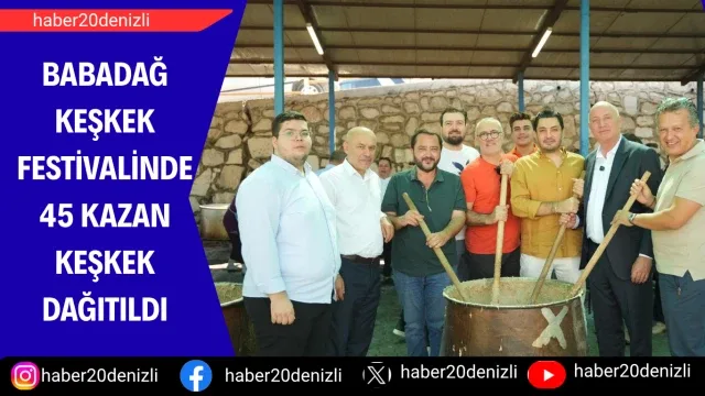 Babadağ Keşkek Festivalinde 45 kazan keşkek dağıtıldı