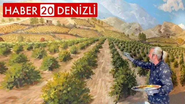 Meşhur üzüm bağları, duvarda sanat eserine dönüştü