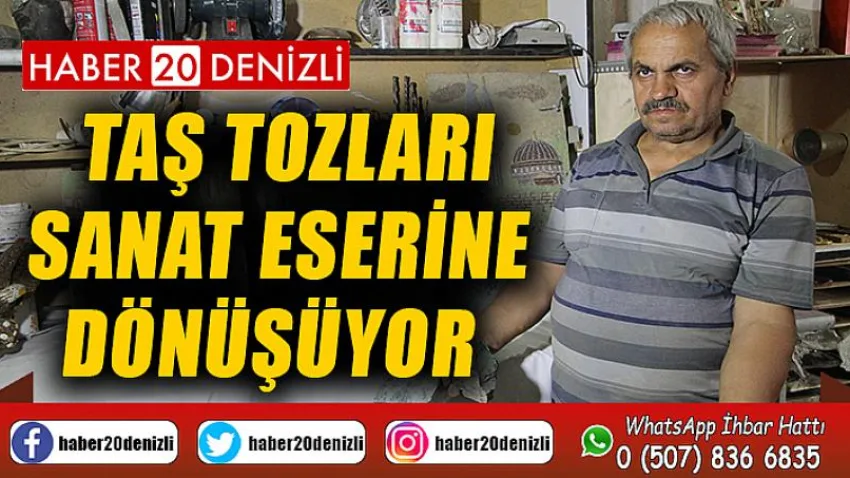 Taş tozları sanat eserine dönüşüyor