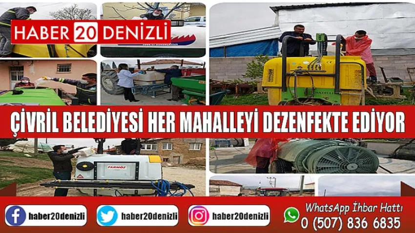 Çivril Belediyesi Her Mahalleyi Dezenfekte Ediyor