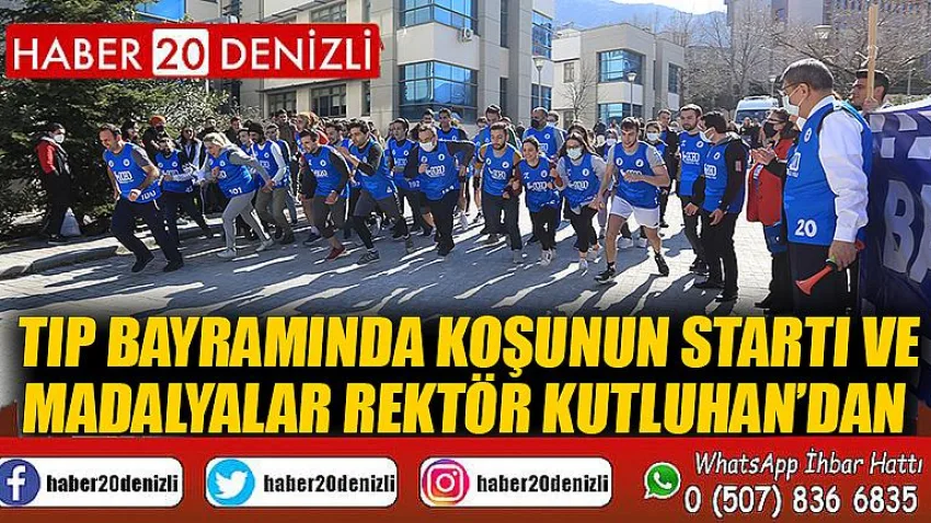 Tıp Bayramında Koşunun Startı ve Madalyalar Rektör Kutluhan’dan