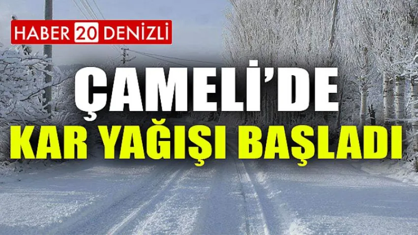 Denizli'nin İlçesinde Kar Yağışı Başladı