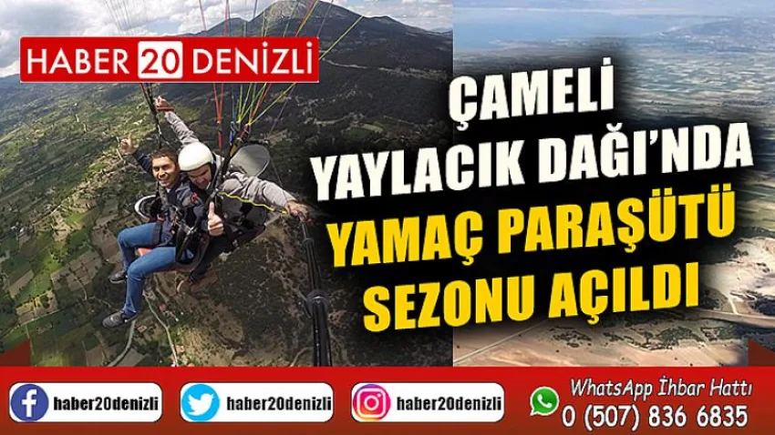 Çameli Yaylacık Dağı’nda yamaç paraşütü sezonu açıldı