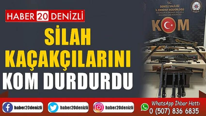 Silah kaçakçılarını KOM durdurdu