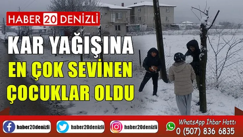 Kar yağışına en çok sevinen çocuklar oldu