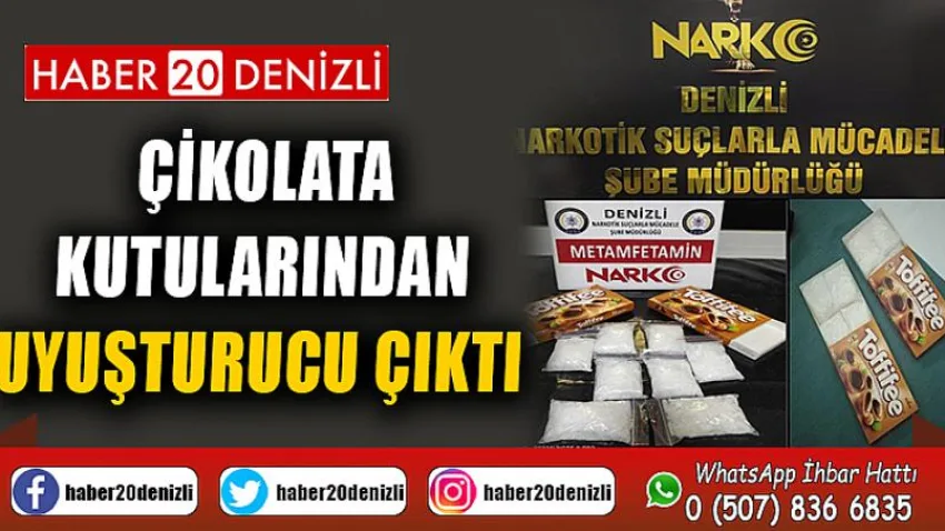 Çikolata kutularından uyuşturucu çıktı