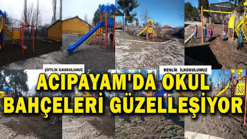 Acıpayam'da Okul Bahçeleri Güzelleşiyor