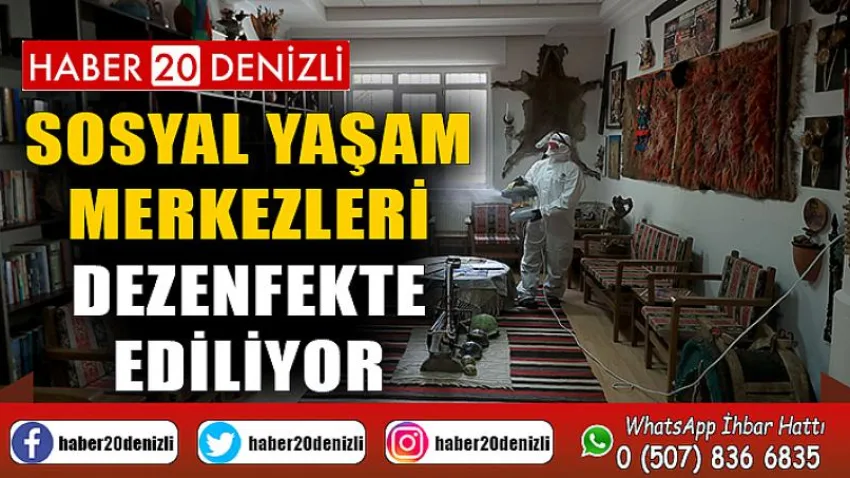Sosyal yaşam merkezleri dezenfekte ediliyor