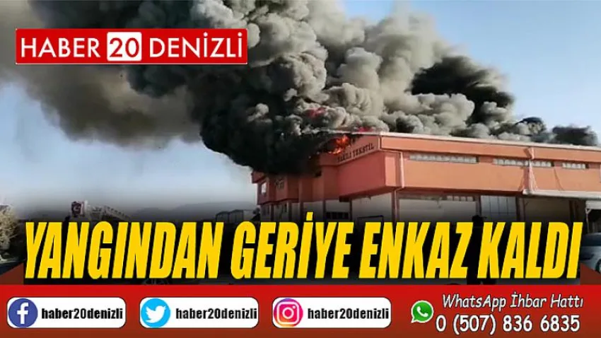Yangından geriye enkaz kaldı