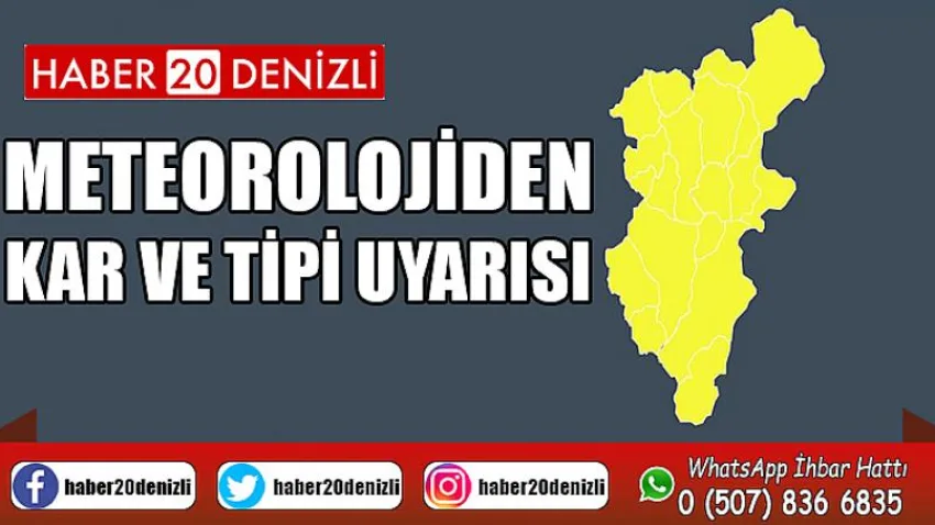Meteorolojiden kar ve tipi uyarısı