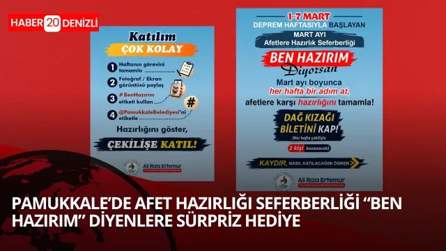 pamukkale’de afet hazırlığı seferberliği: “ben hazırım” diyenlere sürpriz hediye