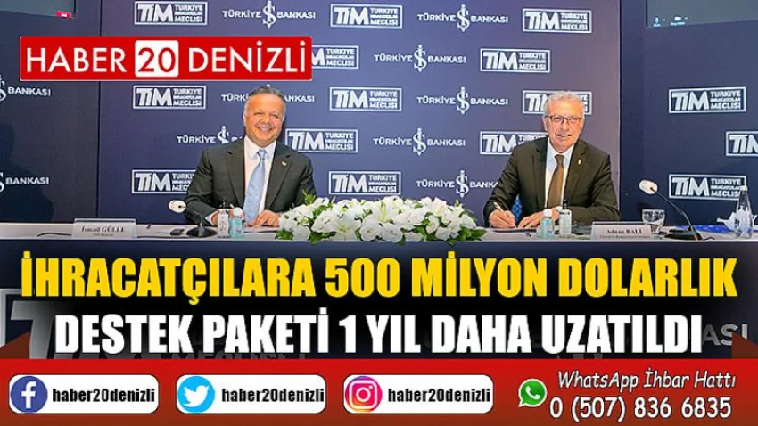 İhracatçılara 500 milyon dolarlık destek paketi 1 yıl daha uzatıldı