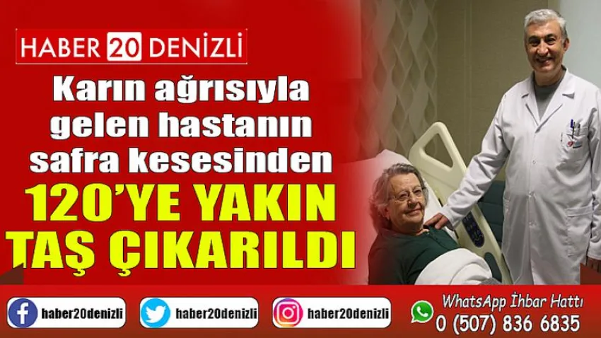 Karın ağrısıyla gelen hastanın safra kesesinden 120’ye yakın taş çıkarıldı