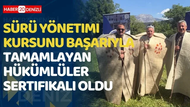 Sürü yönetimi kursunu başarıyla tamamlayan hükümlüler sertifikalı oldu