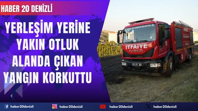 Yerleşim yerine yakın otluk alanda çıkan yangın korkuttu