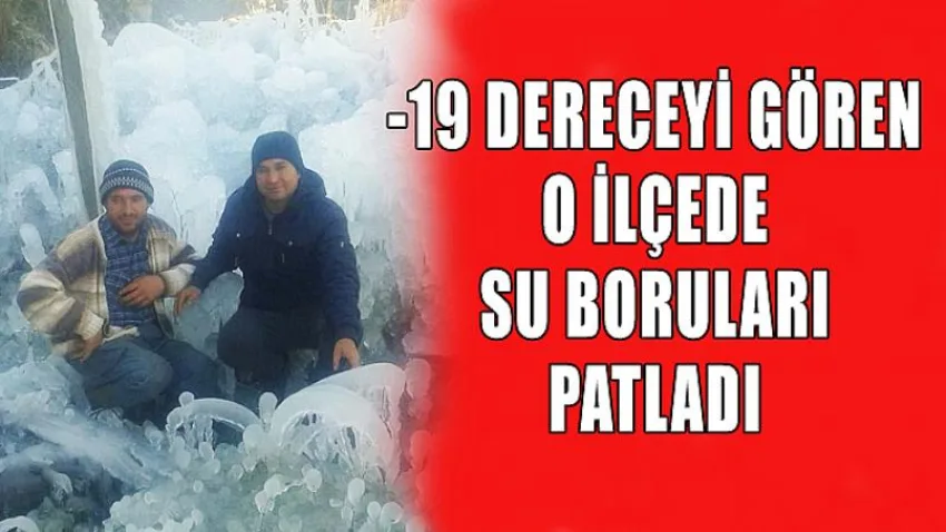 -19 Dereceyi Gören O İlçede Su Boruları Patladı