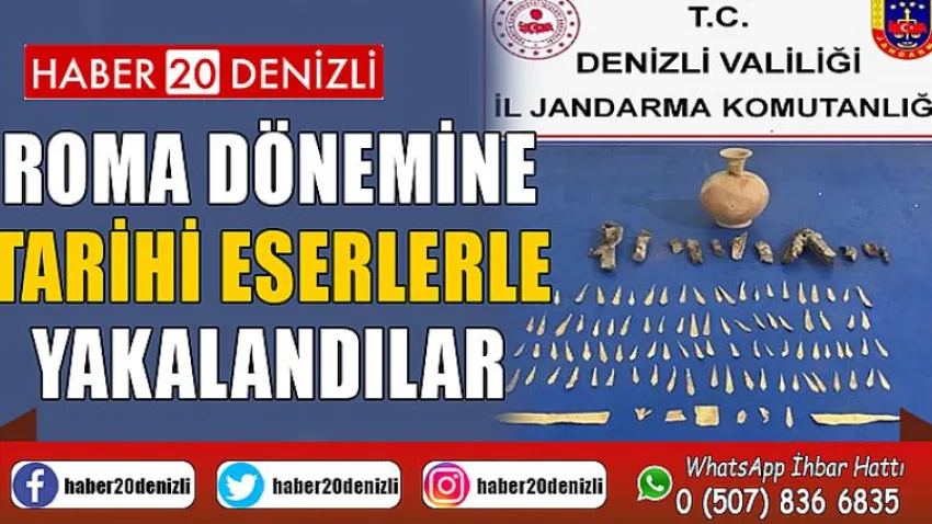 Roma dönemine tarihi eserlerle yakalandılar