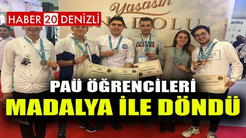 PAÜ Öğrencileri Madalya İle Döndü