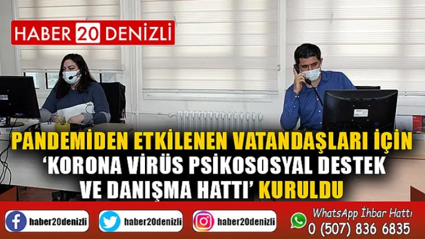 Pandemiden etkilenen vatandaşları için ‘Korona virüs Psikososyal Destek ve Danışma Hattı’ kuruldu