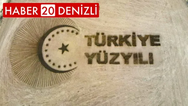 Denizli’de 81 bin fidanla 'Türkiye Yüzyılı' logosu işlendi