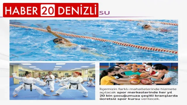 Pamukkale’de 20 bin çocuk ve 10 bin kadın ücretsiz spor kurslarından yararlanacak