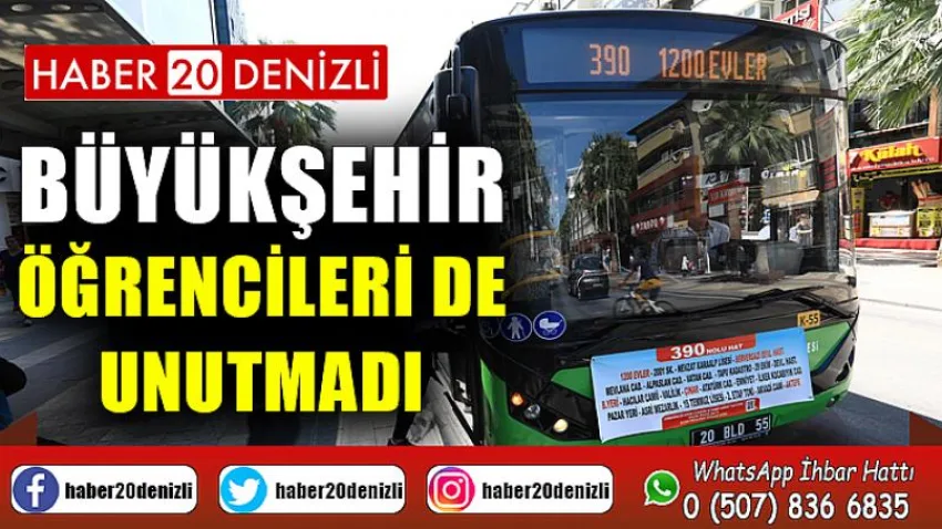 Büyükşehir öğrencileri de unutmadı