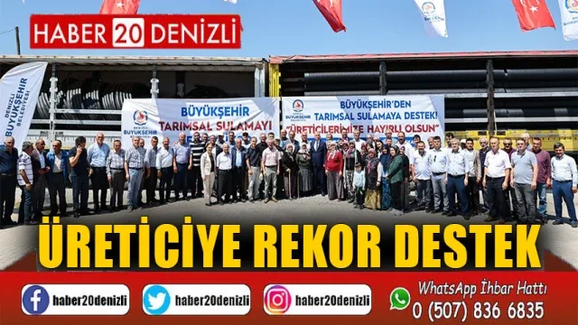 Üreticiye rekor destek