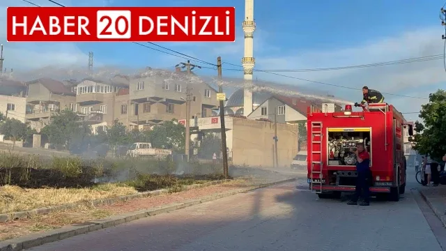 Boş arazide başlayan yangın ormana ulaşamadan söndürüldü