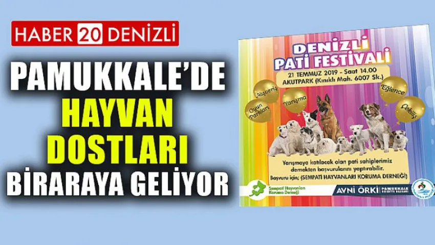 Pamukkale’de Hayvan Dostları Biraraya Geliyor