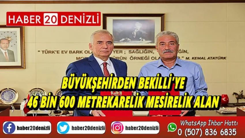 Büyükşehirden Bekilli’ye 46 bin 600 metrekarelik mesirelik alan