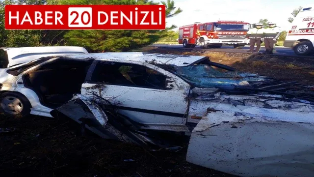 Taklalar atarak hurdaya dönen araçtaki 3 kişi yaralandı