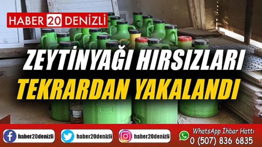 Zeytinyağı hırsızları tekrardan yakalandı