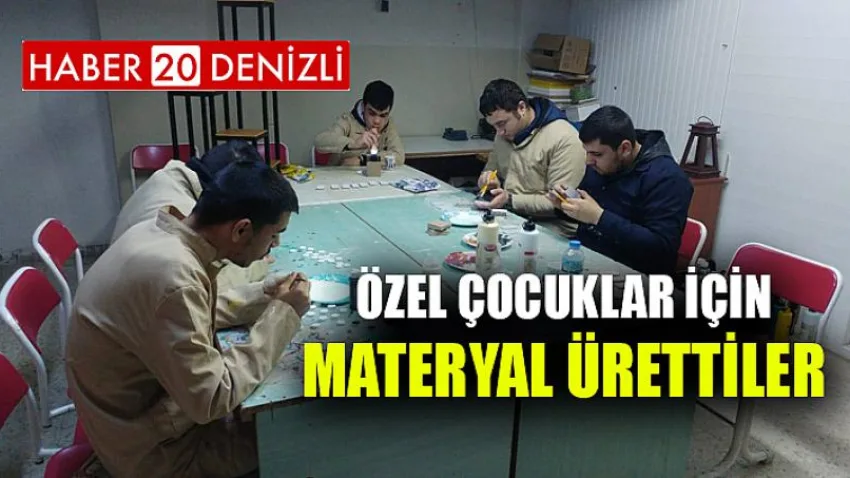 Özel Eğitim Okulu Özel Çocuklar İçin Materyal Üretti